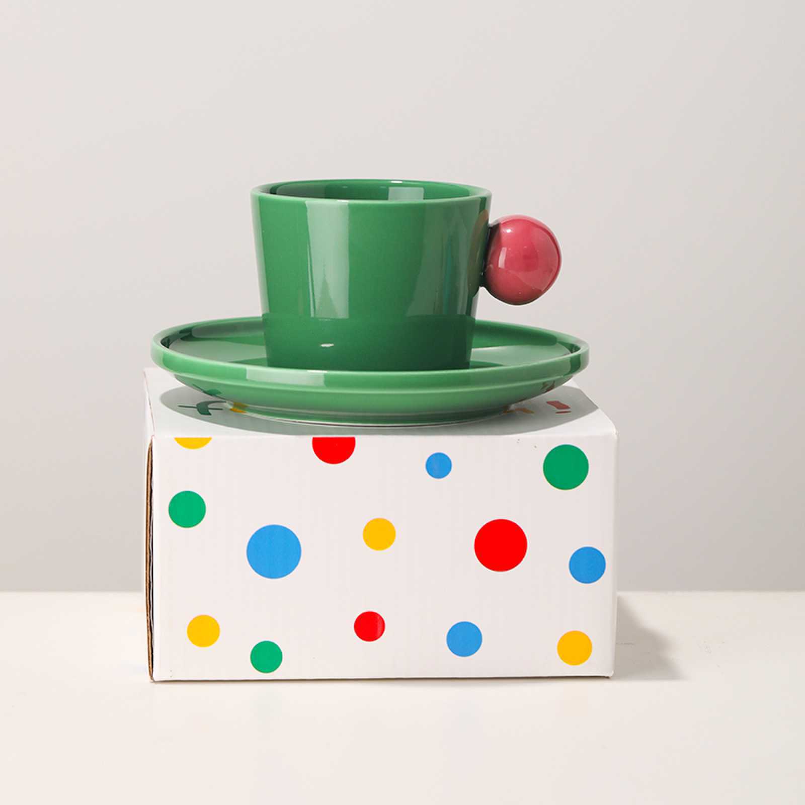 Ceramic Mug And Saucer Set For Coffee — foto 5
