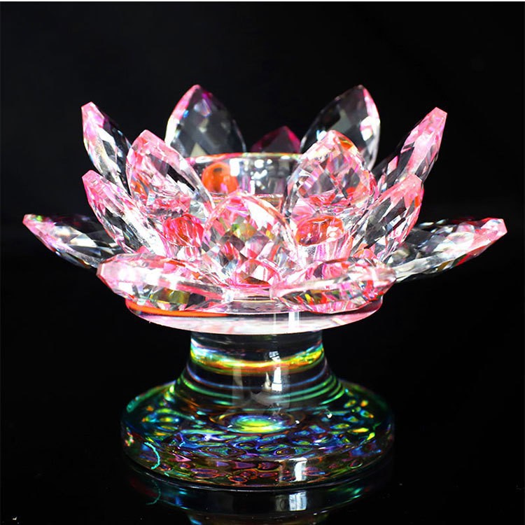 Title 8, Crystal Lotus Butter Lamp Holder Household Cand...