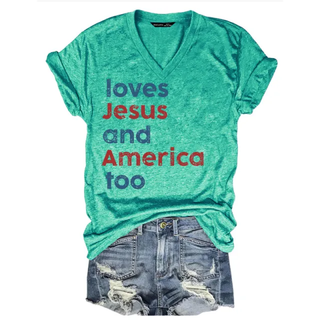 Trade Casual All match Short sleeved Women's Blouse Grass Green Flowers - Shop at LoveMi