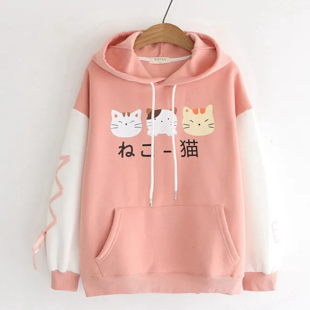 Fashion Thermal Pullover Hoodie Women Pink - Shop at LoveMi