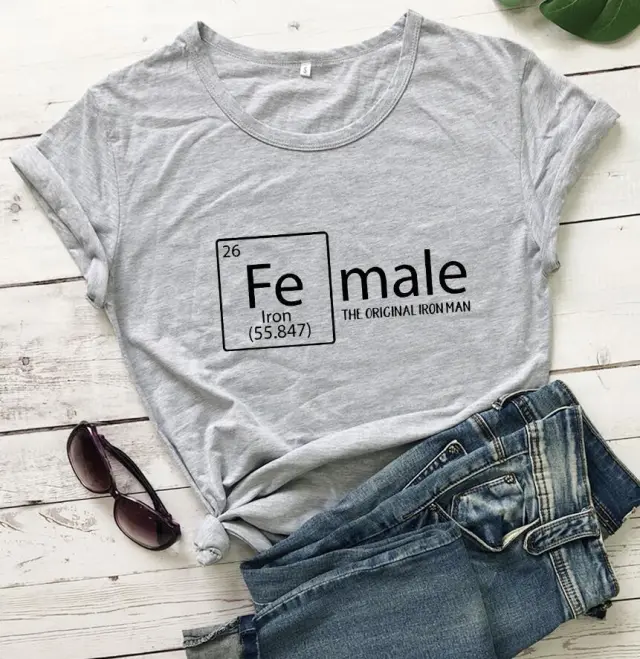 Women's Letters Fashion Casual T shirt Gray With Black Letters - Shop at LoveMi