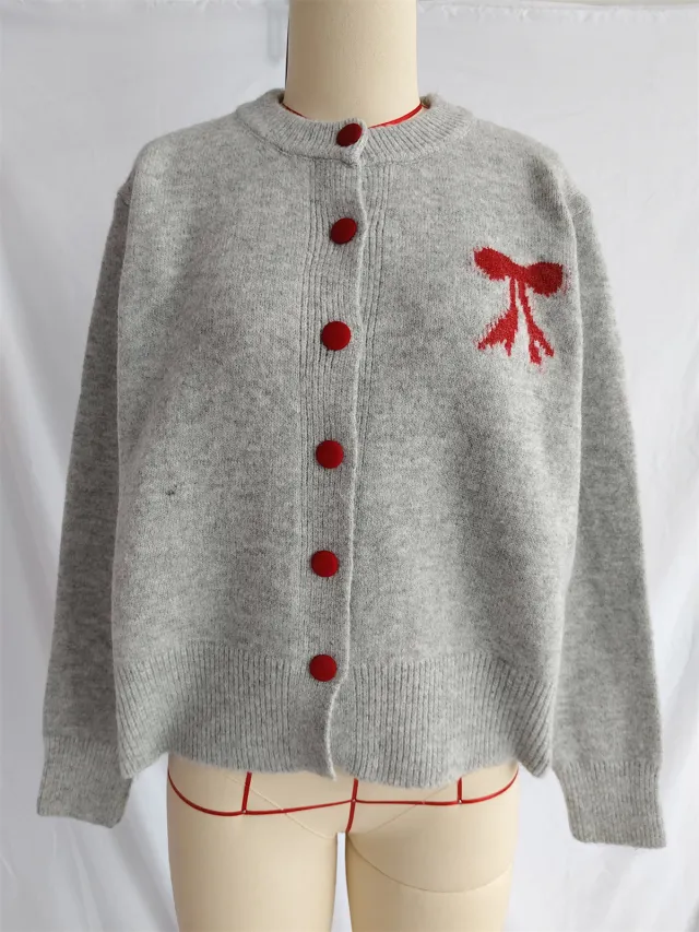 Autumn New Long Sleeve Sweater Short Top Light Gray - Shop at LoveMi