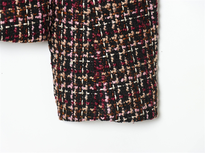 Elegant Classic Style Round Neck Long Sleeve Short Coat