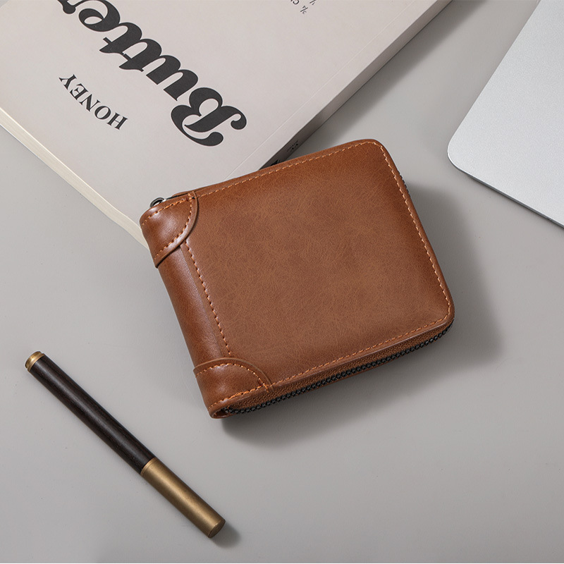 Mens Short Multi-functional Stylish Wallet With Multiple Card Slots