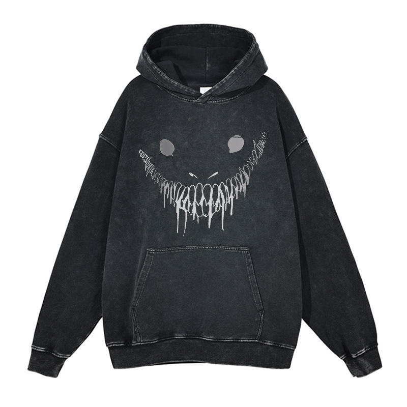 Autumn And Winter Washed Sweater Printing