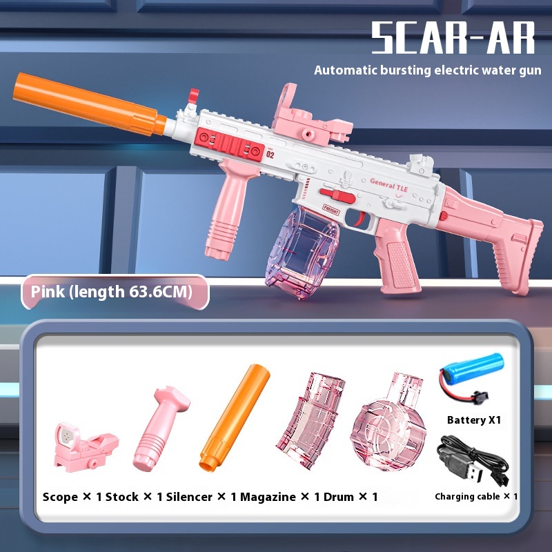 SCAR Water Gun Pink