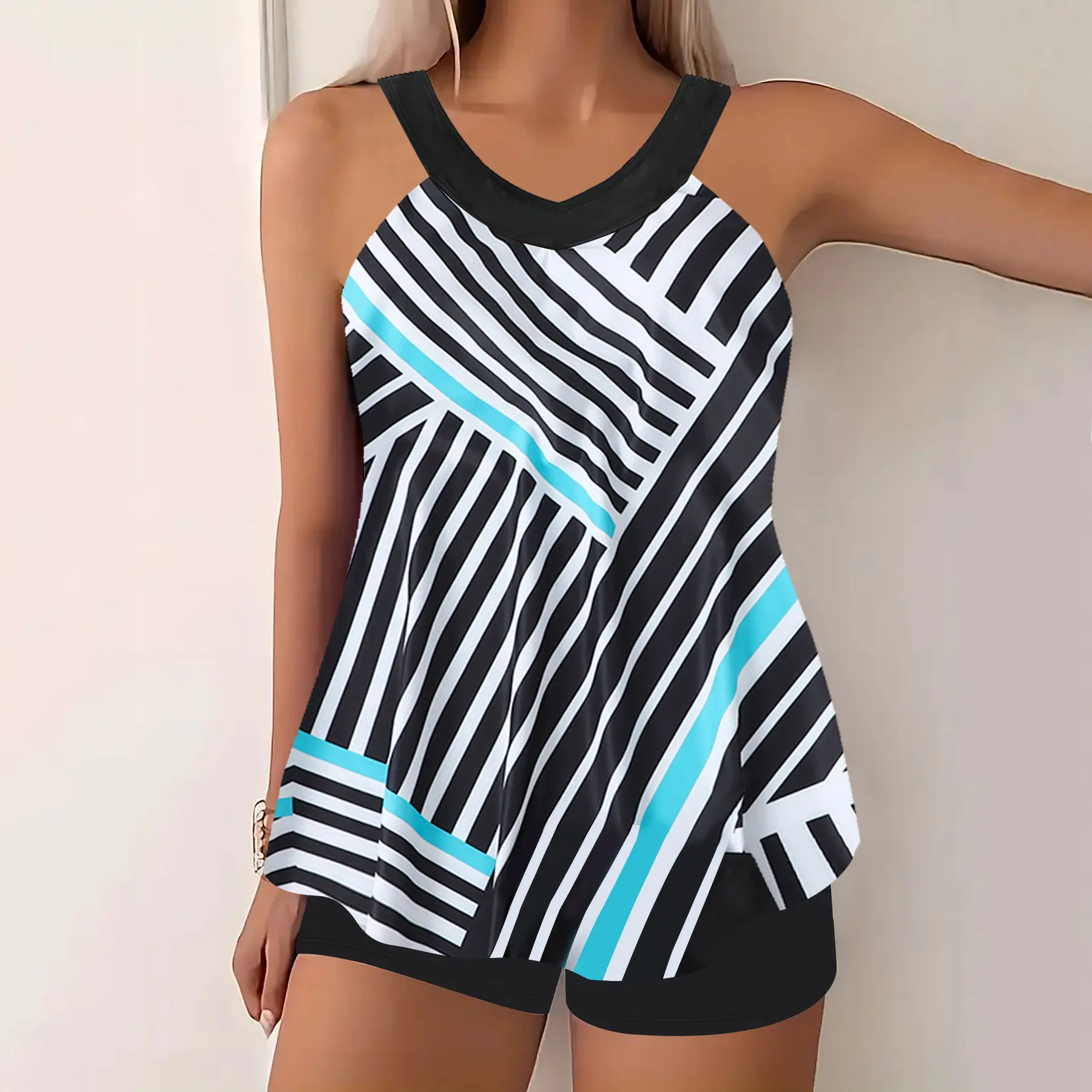 Womens Fashionable Bikini With Printed Briefs