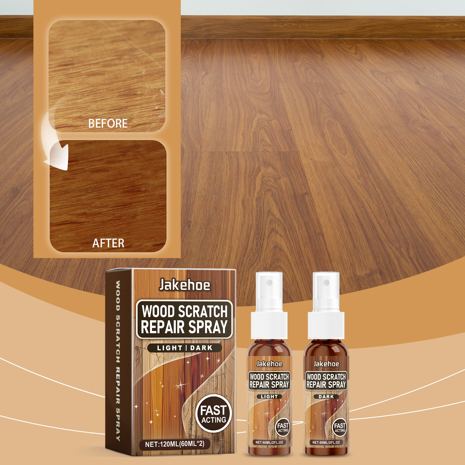 Title 2, Floor Renovation Repair Cream Wooden Furniture