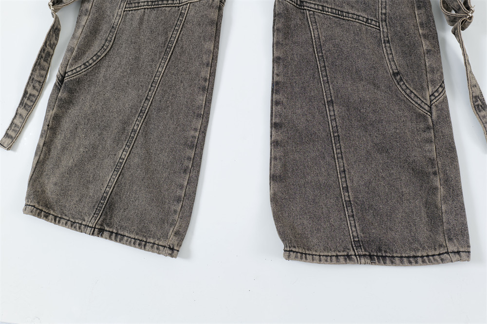 Title 17, Heavy Industry Washed And Worn Denim Overalls D...