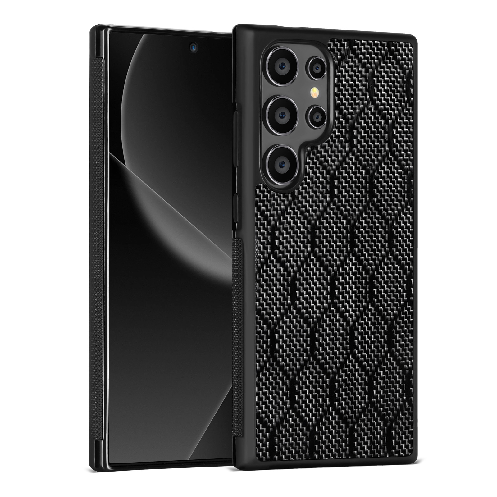 Carbon Fiber Square Twill Honeycomb Phone Case Compatible With The S25 Ultra