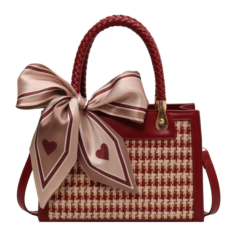 Fashion Crossbody Tote Bag For Women - Red