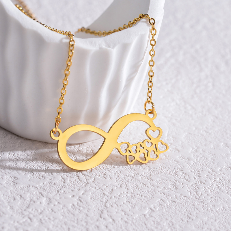 Stainless Steel Infinite Symbol Love Eight-character Necklace