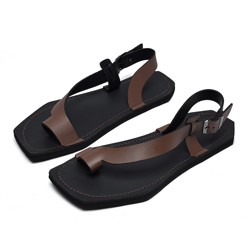 Outdoor Summer Flip-Flops Men's European And American Style Flat Roman Sandals Beach Fashion