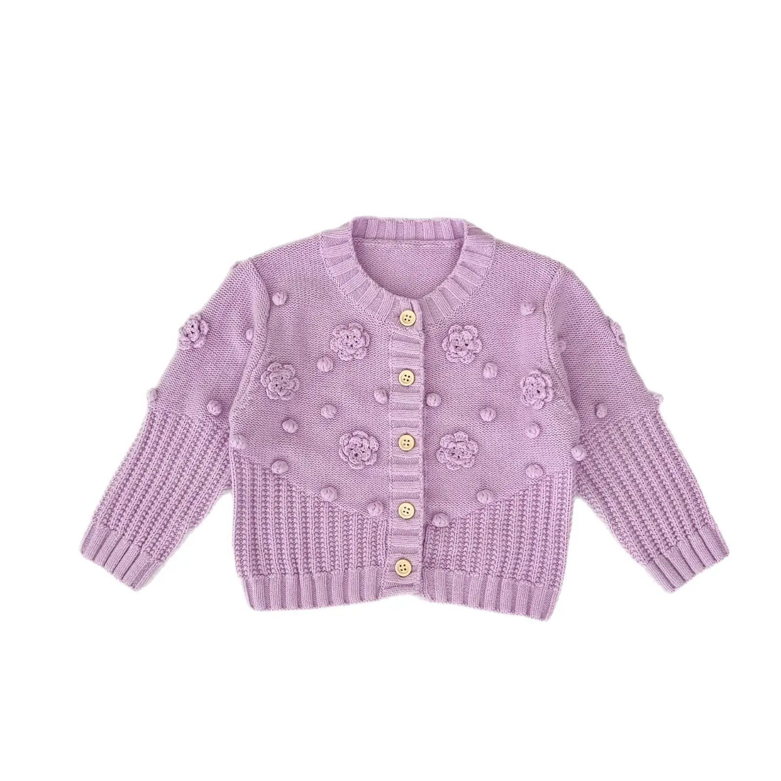 Pure Cotton Sweater Infant Knitwear Hand Crocheting