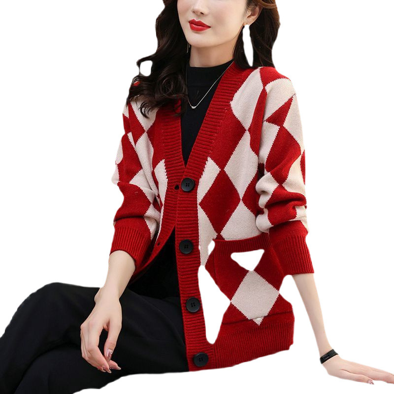 Western Style Small Shirt Slimming Youthful-looking Top Sweater Coat - Image 4