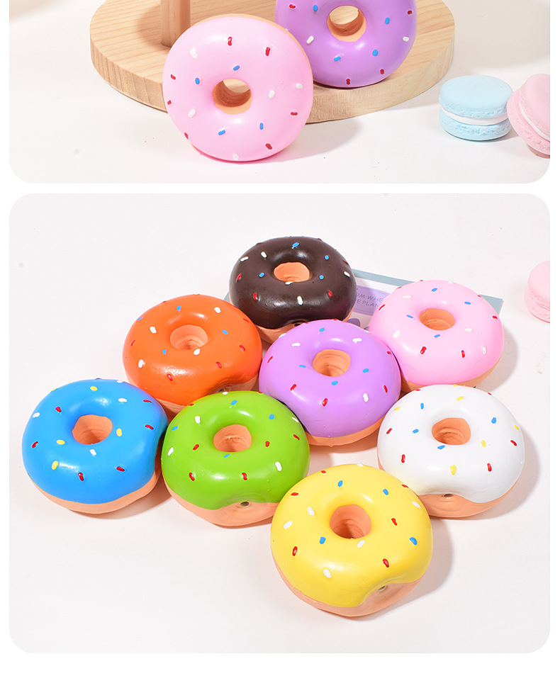 Pet Latex Toy Multi-color Realistic Donut Shape detail photo 8
