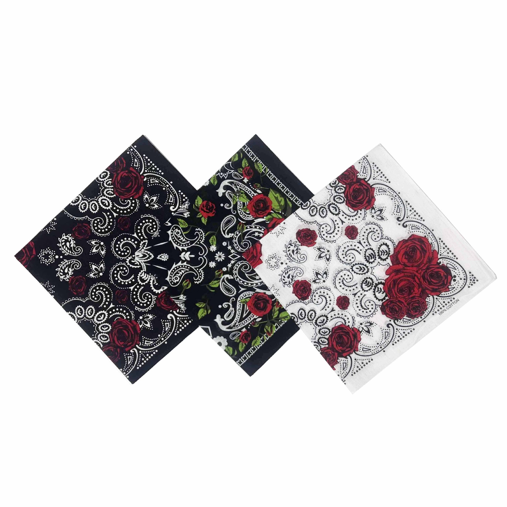 Rose Headscarf Sports Print Hip Hop