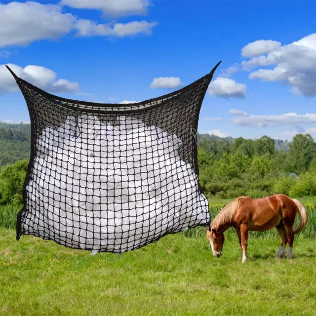 Weaving Grid Horse Hanging Feeding Bag Black - Shop at LoveMi