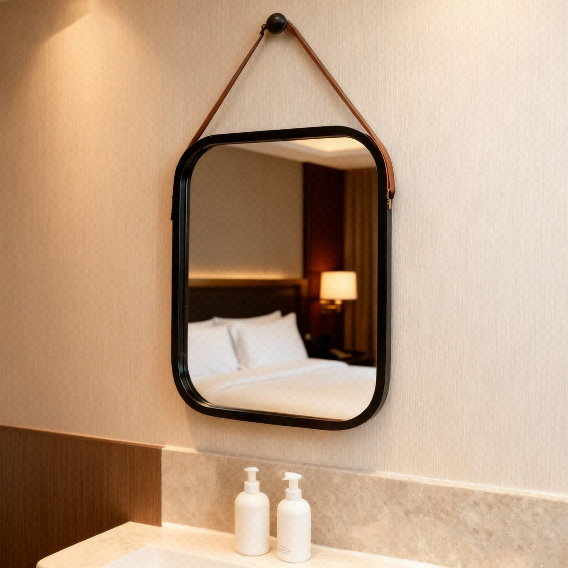 Rectangular Wood-Framed Wall Mirror, picture 3 of 5