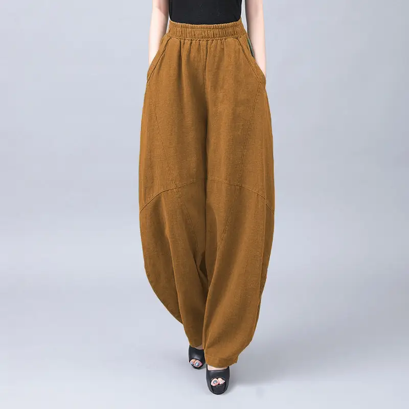 Women's Artistic Retro Cotton-Linen Loose Pants