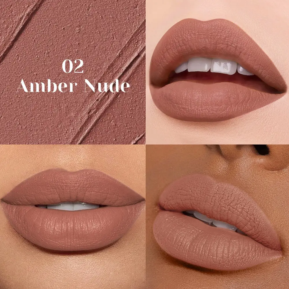 Matte Nude Lip Mud 10 Colors Lip Lacquer Waterproof Colored Lipstick