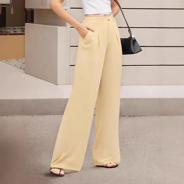 Women's Wide-leg Pants High Waist Stretch