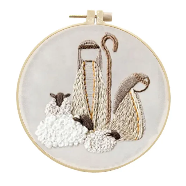 Embroidery Diy Religious Retro Material Suit Born Shepherd - Shop at LoveMi