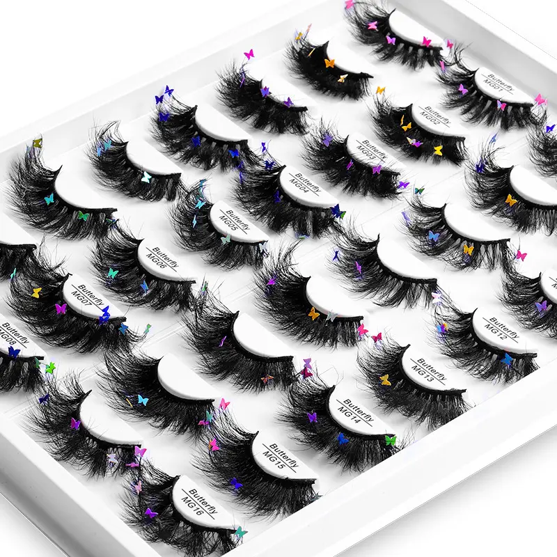 One-pair Package Artificial Mink Hair Butterfly False