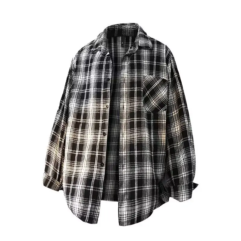 Loose-fit Retro Casual Springautumn Mens Shirt