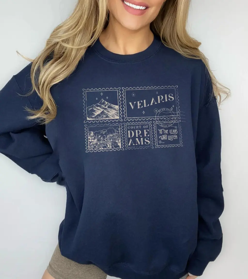 Women's Fashion Personalised Retro Sports Sweater - Navyblue