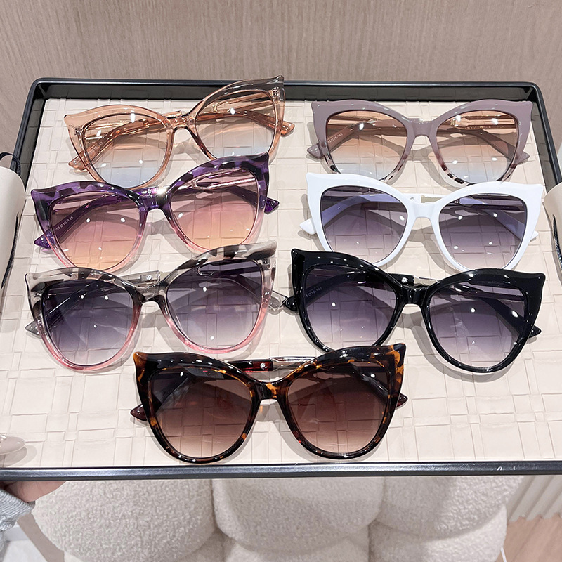 Fashionable Cat-Eye Sunglasses In Bold Contrasting Colors