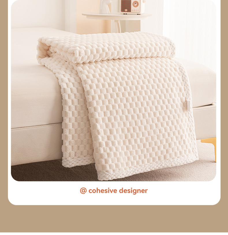 Title 1, Milk Fiber Multifunctional Sofa Nap Blanket Off...