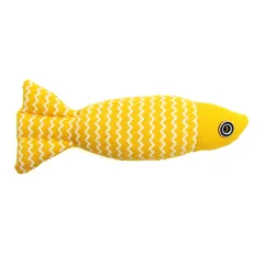 New Cat Toy Simulated Fish Molar Long Lasting Self-Hi Relieving Stuffy Pet Supplies - Yellow - View 1