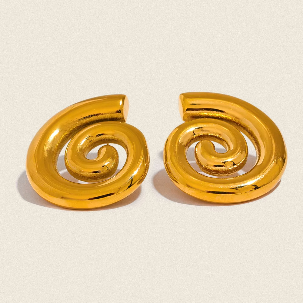 Stainless Steel Vacuum-Plated 18K Gold Fashion Earrings That Wont Fade