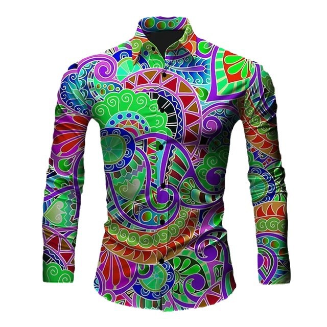 Abstract Art Vibrant Tribal Pattern Shirt