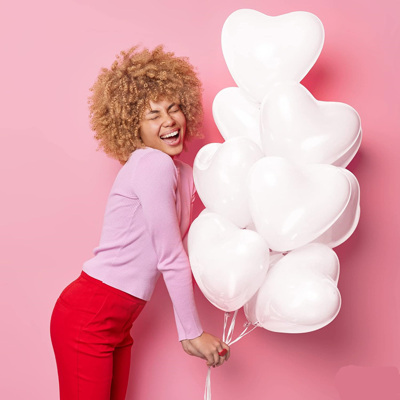 Decorative Heart-shaped Rubber Balloons