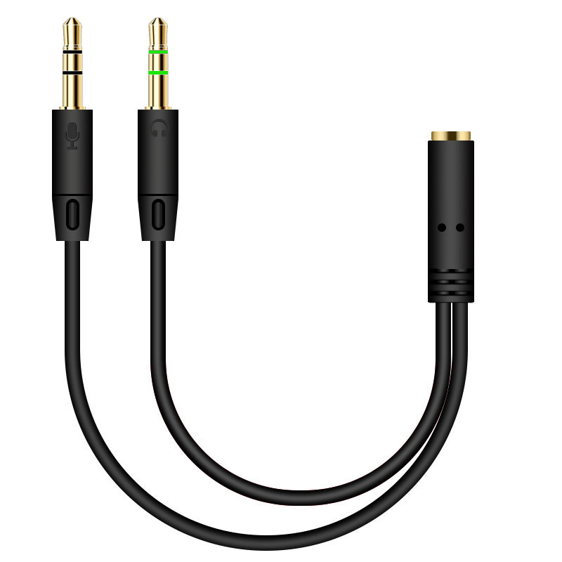 One Divided Into Two Adapter Desktop Computer Headset Audio Cable - Image 5