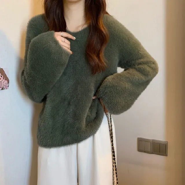 Sweet Fashion Loose Cool Knitwear For Women Green - Shop at LoveMi