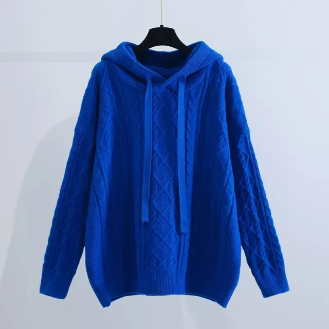 Women's Knitted Loose Pullover Top Blue - Shop at LoveMi