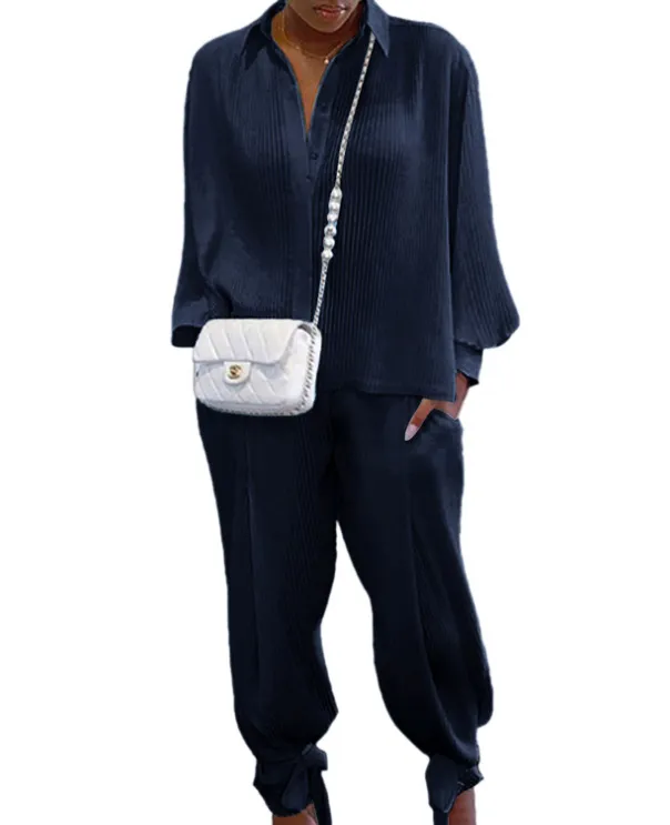 New Thread Loose Outfit Female Dark Blue - Shop at LoveMi