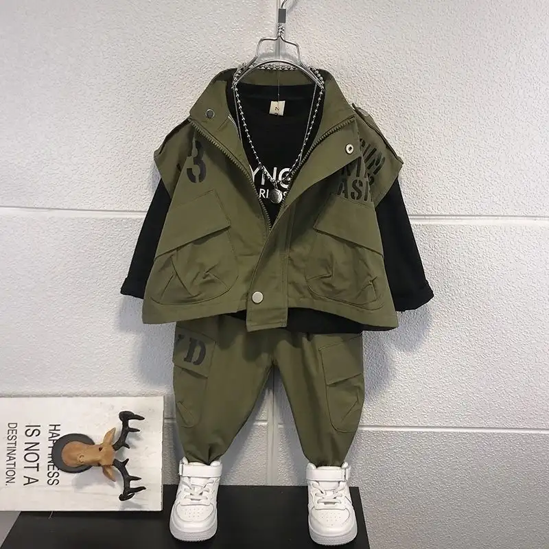 Boys' Autumn Suit Children's Vest Two-piece Set