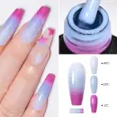 Shimmering Thermal Gel Fashion Nail Polish PU Protective Film For Nail Art view 13