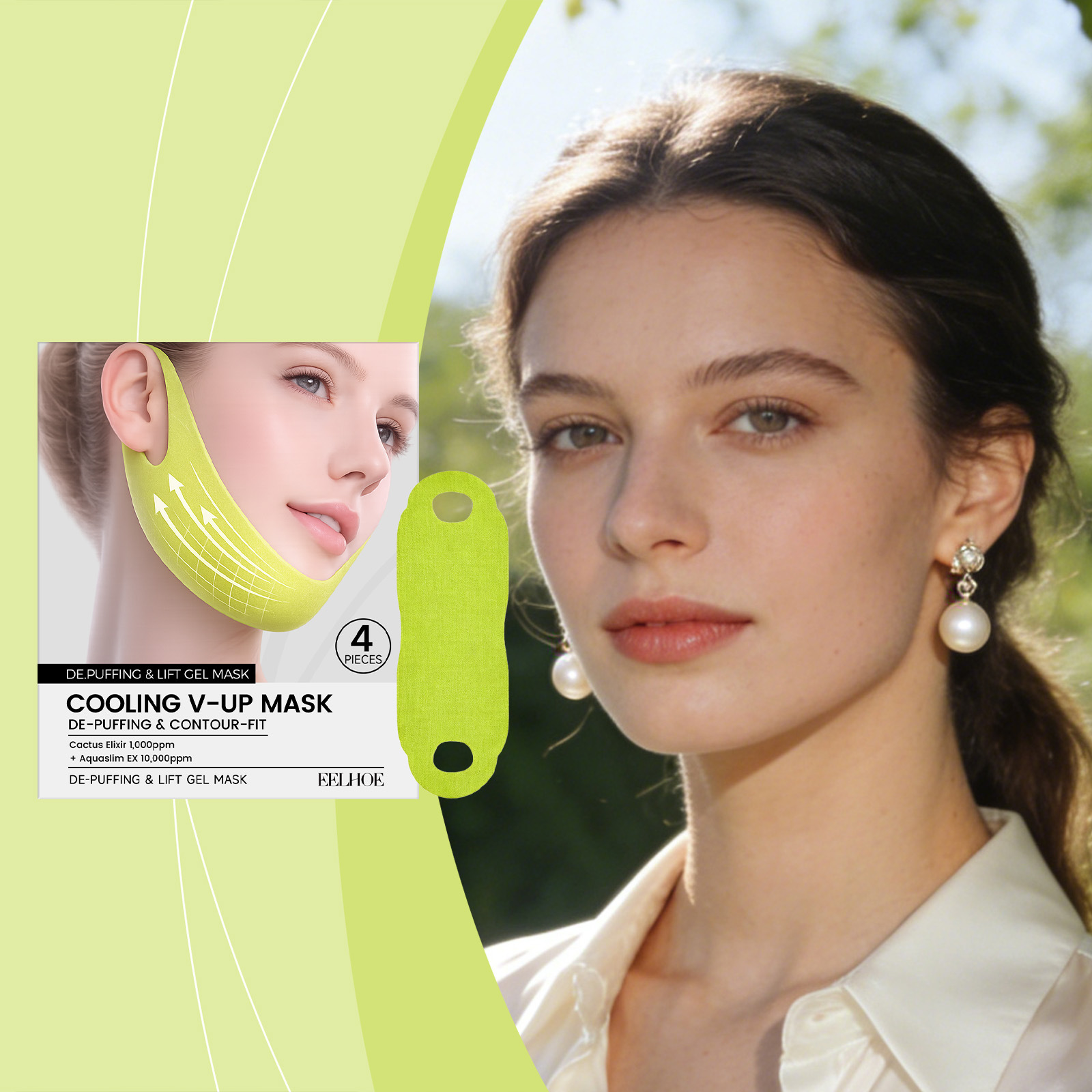 Moisturizing, Skin-smoothing, Deeply Hydrating 3D Ear-loop Facial Mask