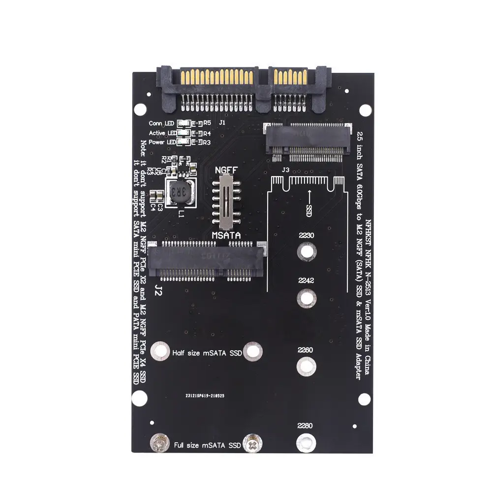 SATA3 To M2 NGFF MSATA SSD Conversion