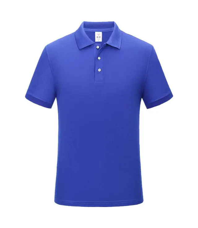 Summer Polo Shirt Men's High grade Lapel Sapphire Blue - Shop at LoveMi