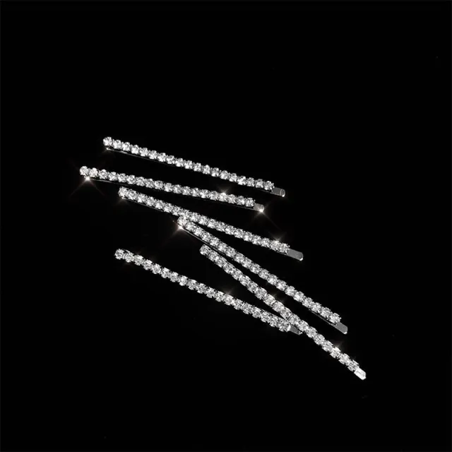 Rhinestone Hair Clip Bar Shaped Clip Barrettes Single Rhinestone - Shop at LoveMi