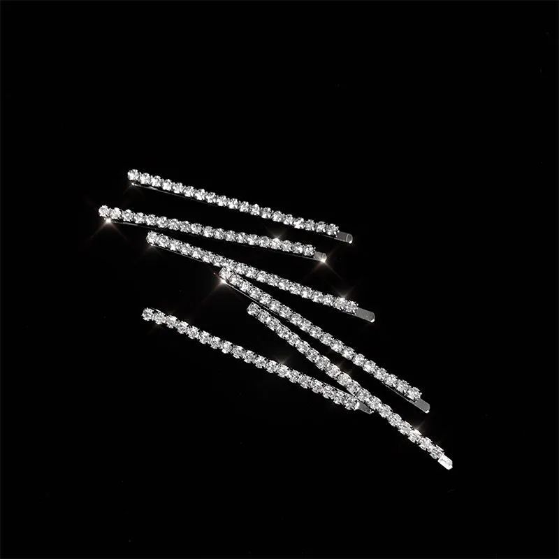 Rhinestone Hair Clip Bar Shaped Clip - Barrettes Single Rhinestone