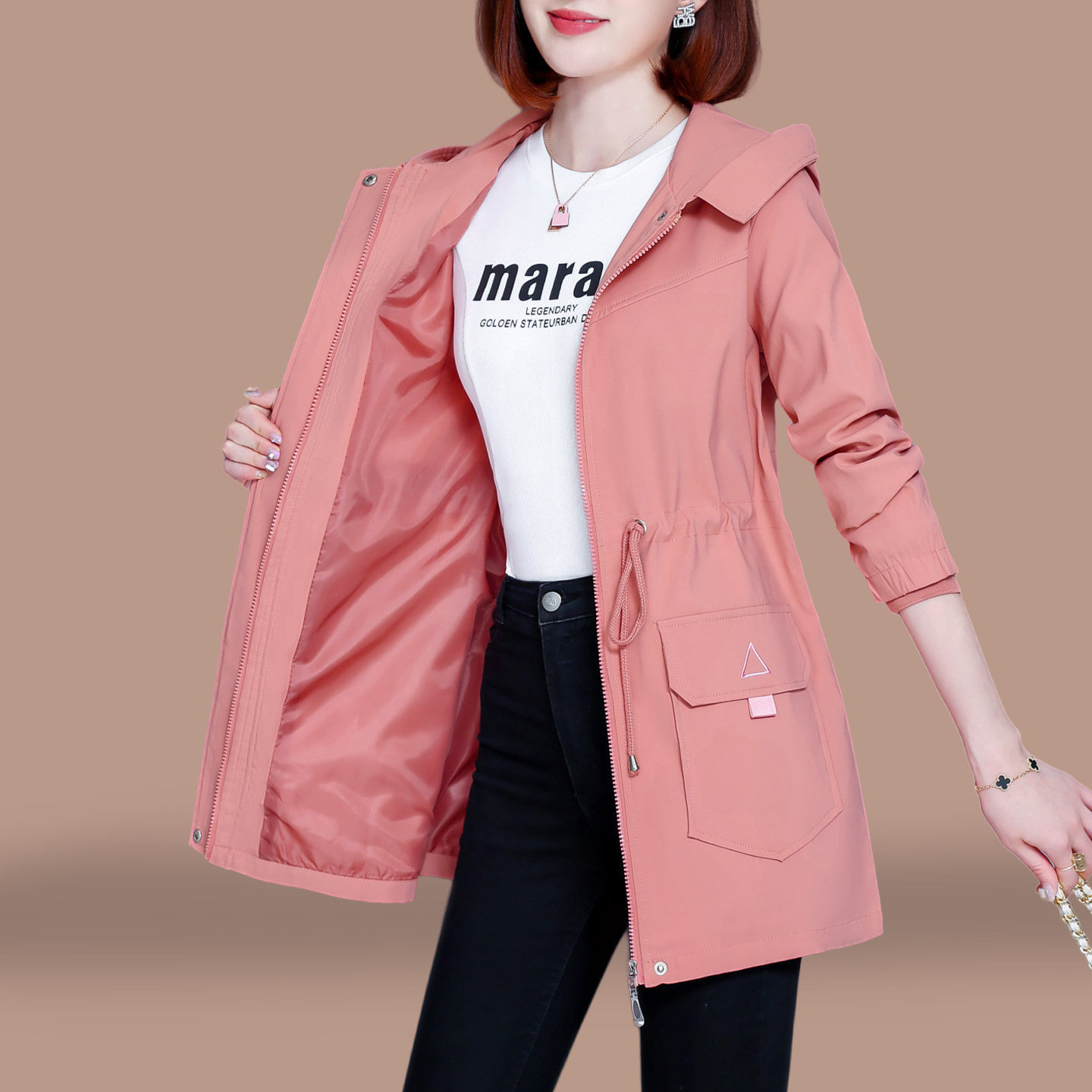 Stylish Western-style Casual Windproof Jacket For Middle-aged And Elderly Mothers