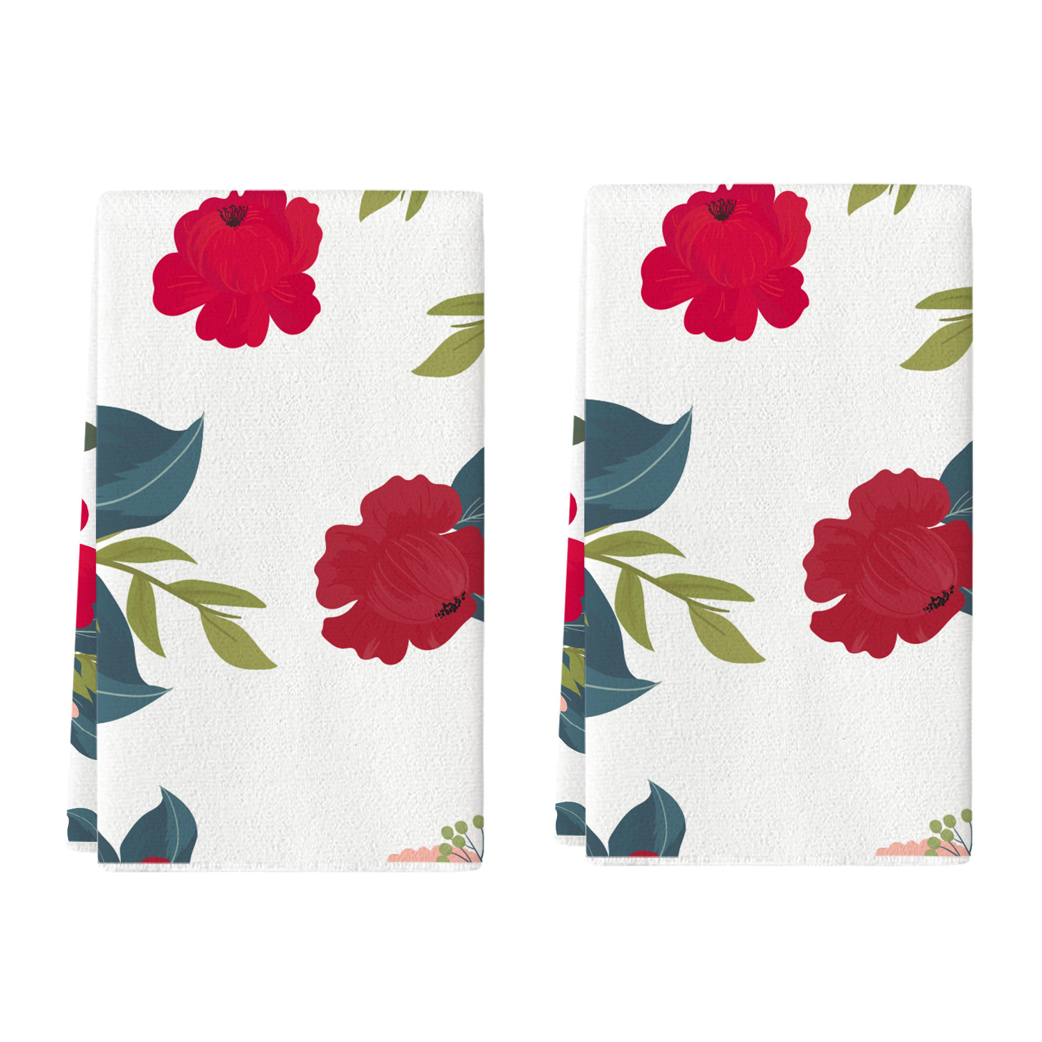 <اسم المنتج>  
فوطة مطبخ بنقشة أزهار مائية وفاكهة بألوان الأزرق والأبيض على خامة البورسلين  

<الوصف>  
منشفة مطبخ مثالية لتجفيف الصحون، تجمع بين التصميم الفني الأنيق والنقشات المستوحاة من فن