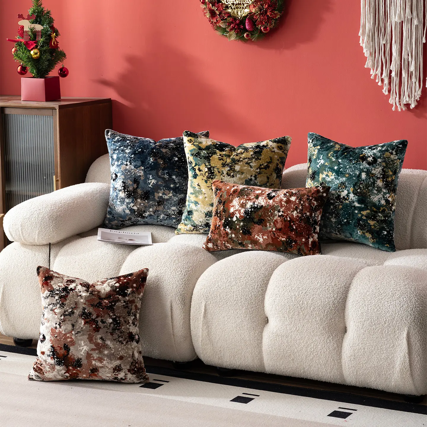 Starry Jacquard Sofa Pillow Cover